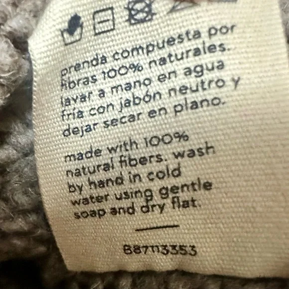 babaa • no5 ochre chunky knit spanish wool button‑back sweater rare - Picture 5 of 6